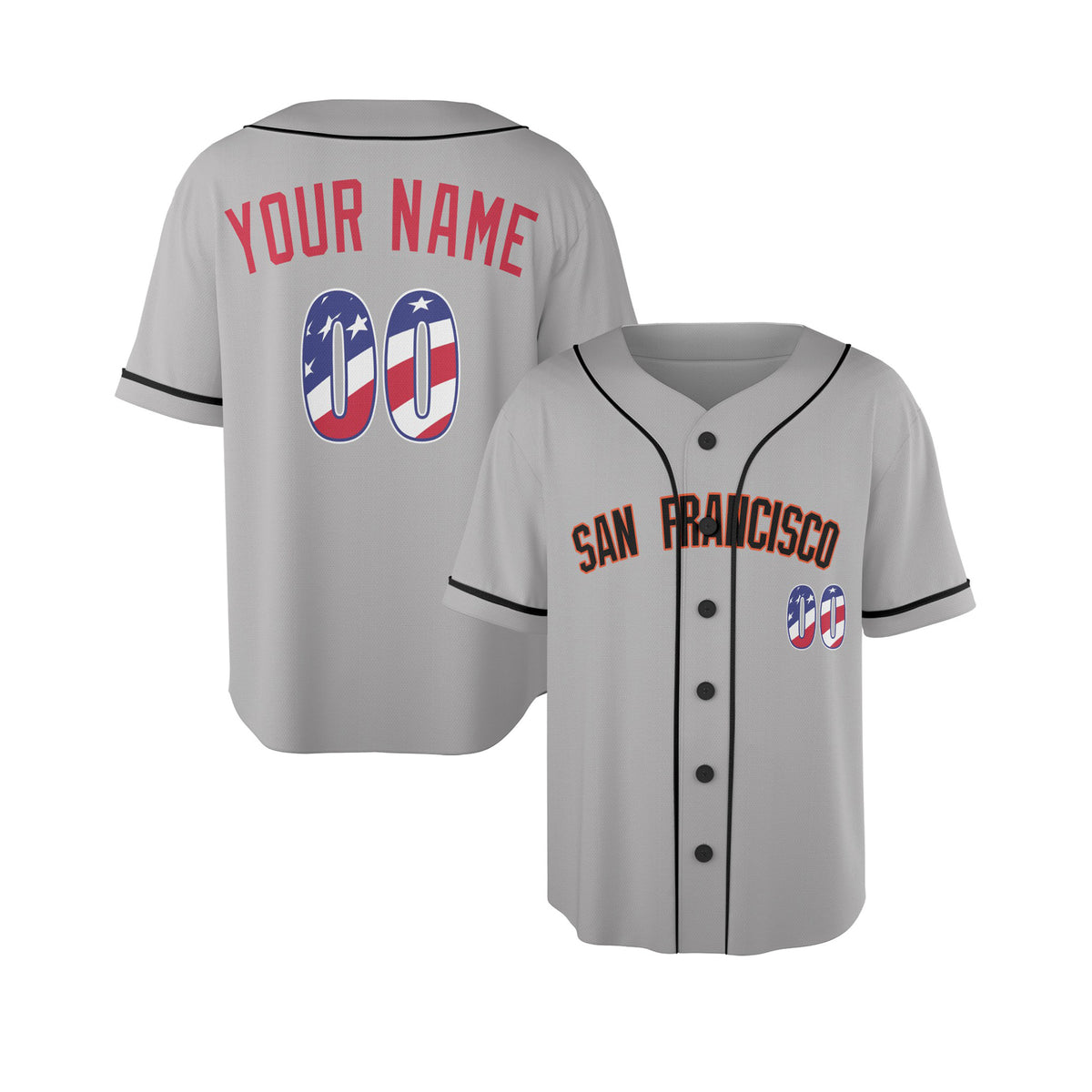 Custom San Francisco Baseball Jersey – USA 250th Anniversary Fourth of July Style, Personalized Name & Number-4