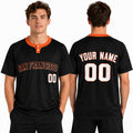 Custom San Francisco Two-Button Baseball Jersey – Blackout Style, Personalized Name & Number for Men, Women & Youth-1