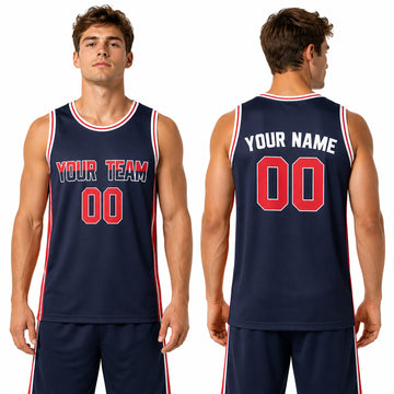 Custom USA Basketball Jersey – Navy 1992 Retro Team Style, Personalized Name & Number for Kids, Youth & Adults-1