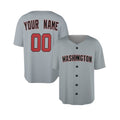 Custom Washington Baseball Jersey for Kids Adults Road Style, Personalized Name Number Shirt-3