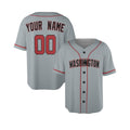 Custom Washington Baseball Jersey for Kids Adults Road Style, Personalized Name Number Shirt-4
