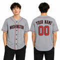 Custom Washington Baseball Jersey for Kids Adults Road Style, Personalized Name Number Shirt-1