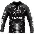 FUNSTUFFPRINT Custom Name Roofer Man Crazy Enough To Love This 3D Hoodie and Zip Hoodie