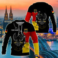 FUNSTUFFPRINT Customize Germany Golden Eagle Coat Of Arms Unisexs 3D Hoodie and Zip Hoodie