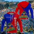 FUNSTUFFPRINT Customize Haiti Coat Of Arms Flag 3D Hoodie and Zip Hoodie