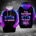 FUNSTUFFPRINT Cute Bartender Shirts Bartender Make The Rules 3D Hoodie and Zip Hoodie