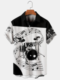 Men's Drum Kit Music Hawaiian Short Sleeve hawaiian Shirts