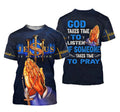 FUNSTUFFPRINT Personalized Jesus Is My Savior â€“ Pray Jesus Clothes Jesus Jesus Christian - 3D Printed T-shirt