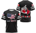FUNSTUFFPRINT Personalized T-Shirt, Hoodie - My Home My Blood American Canadian On Map 3D T-shirt