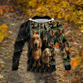 FUNSTUFFPRINT Dachshund Camo Form Thcn Ntlw Unisex 3D Hoodie and Zip Hoodie