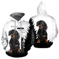 FUNSTUFFPRINT Dachshund Dog Lover 3D Hoodie and Zip Hoodie
