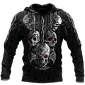 FUNSTUFFPRINT Dark Art Skull 3D Hoodie and Zip Hoodie