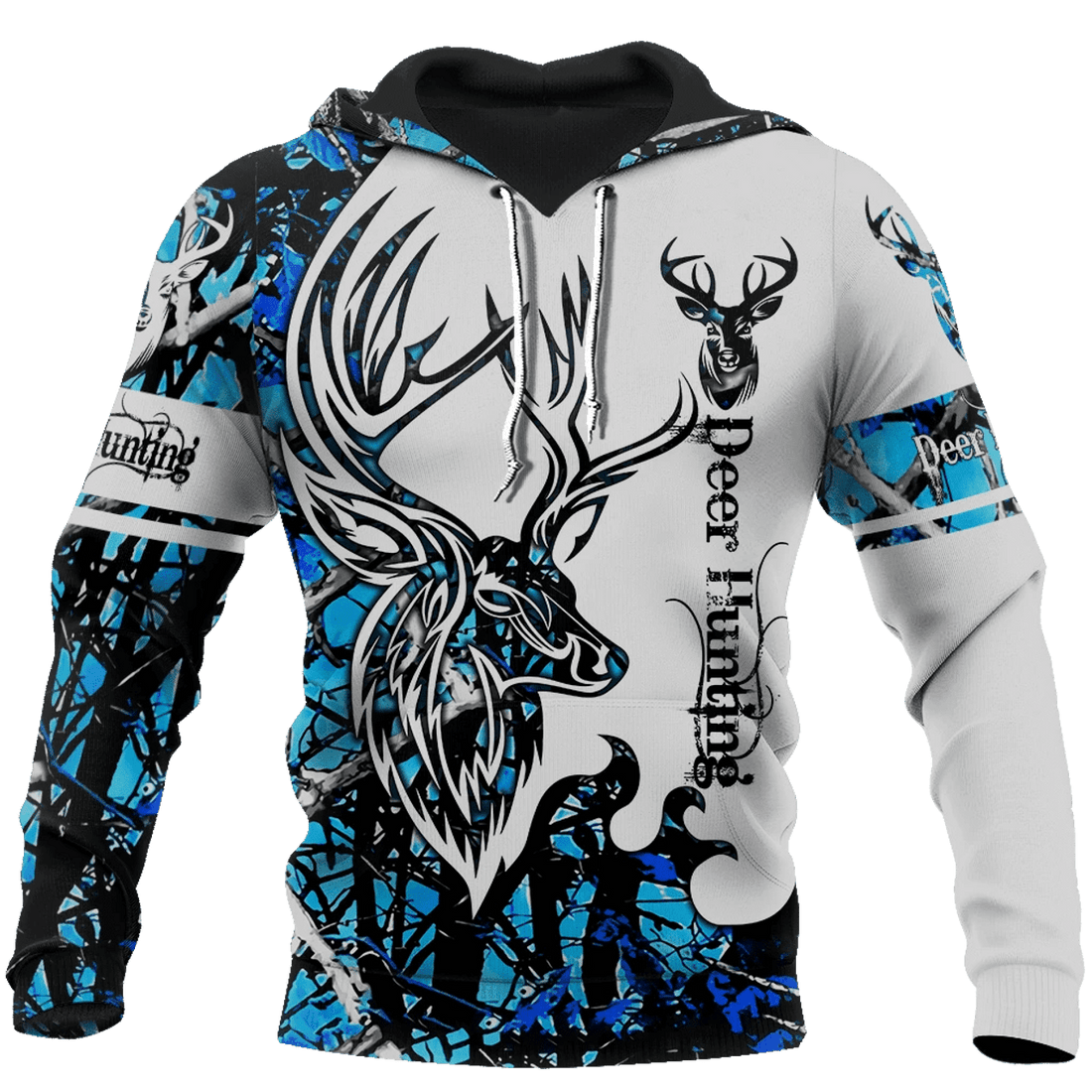 FUNSTUFFPRINT Dear Hunting Undertow Camo 3D Hoodie and Zip Hoodie