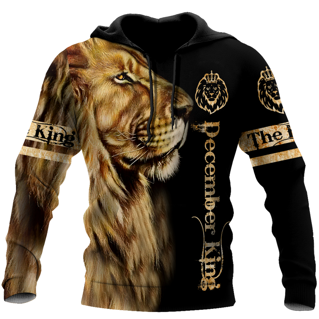 FUNSTUFFPRINT December King 3D Hoodie and Zip Hoodie