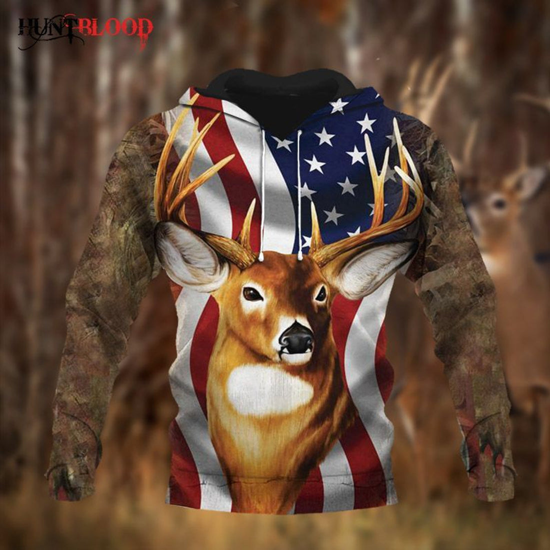 FUNSTUFFPRINT Deer Ddkl Lcta Unisex 3D Hoodie and Zip Hoodie