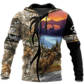FUNSTUFFPRINT Deer Hunting Camouflage 3D Hoodie and Zip Hoodie