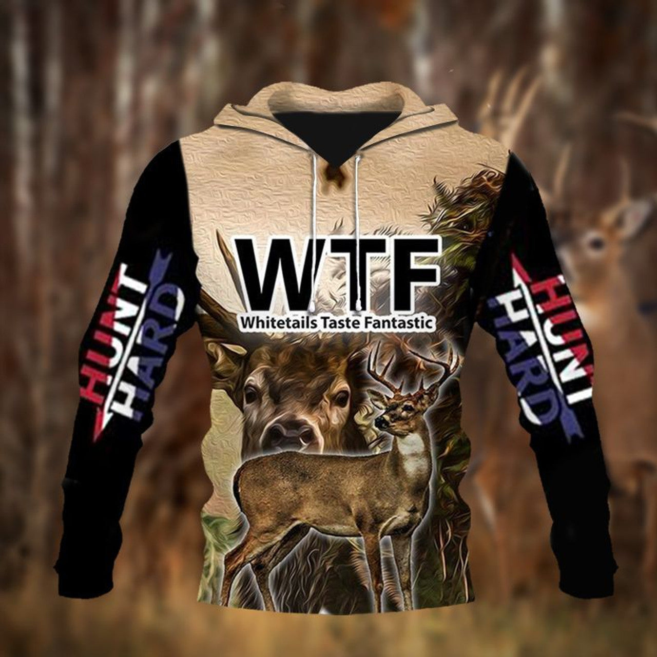 FUNSTUFFPRINT Deer Hunting Unisex 3D Hoodie and Zip Hoodie