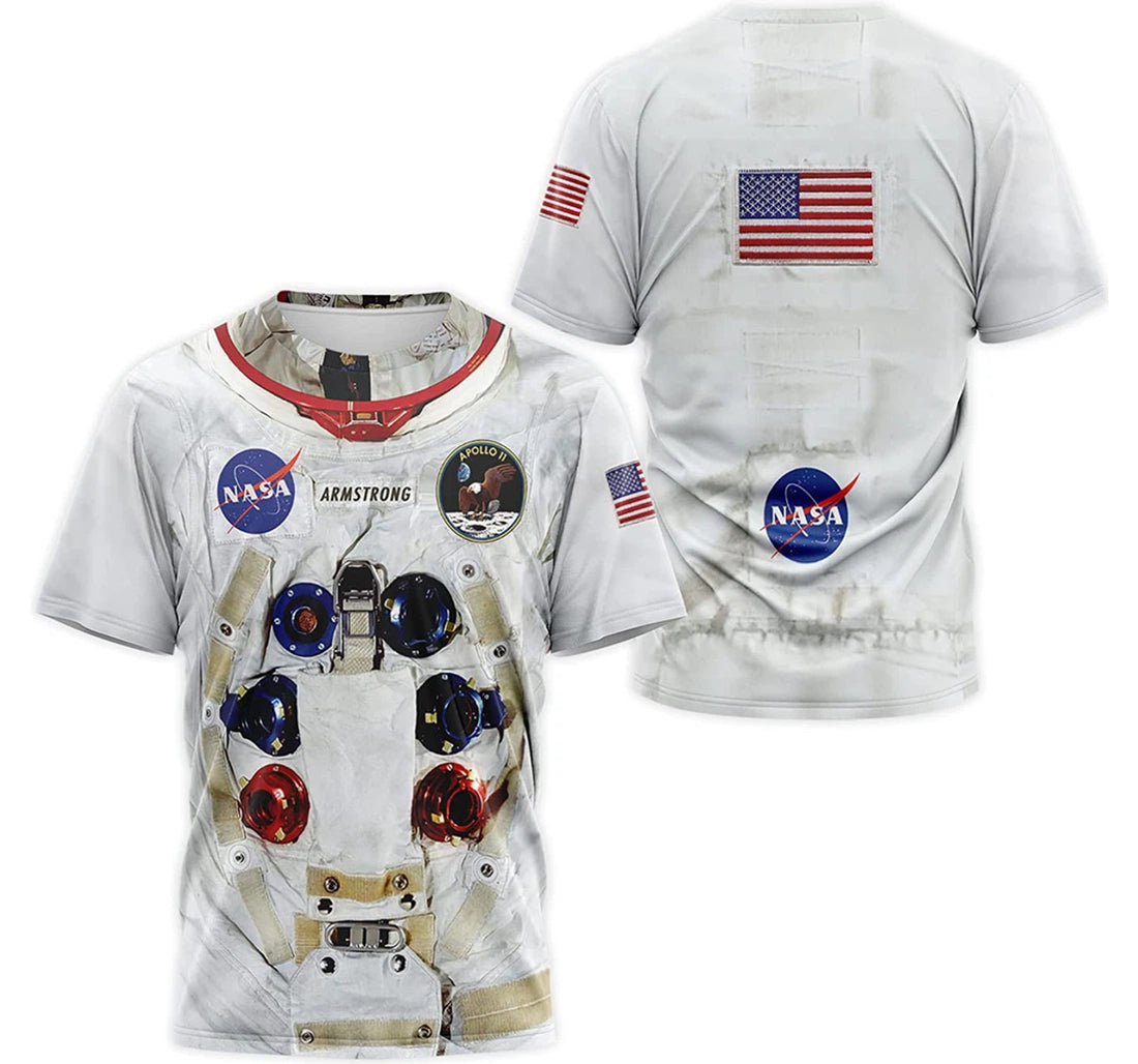 FUNSTUFFPRINT Personalized T-Shirt, Hoodie - Astronaut Space Suit Apollo Costume 3D T-shirt
