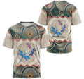 FUNSTUFFPRINT Personalized T-Shirt, Hoodie - Dragonfly Floral Mandala 3D T-shirt