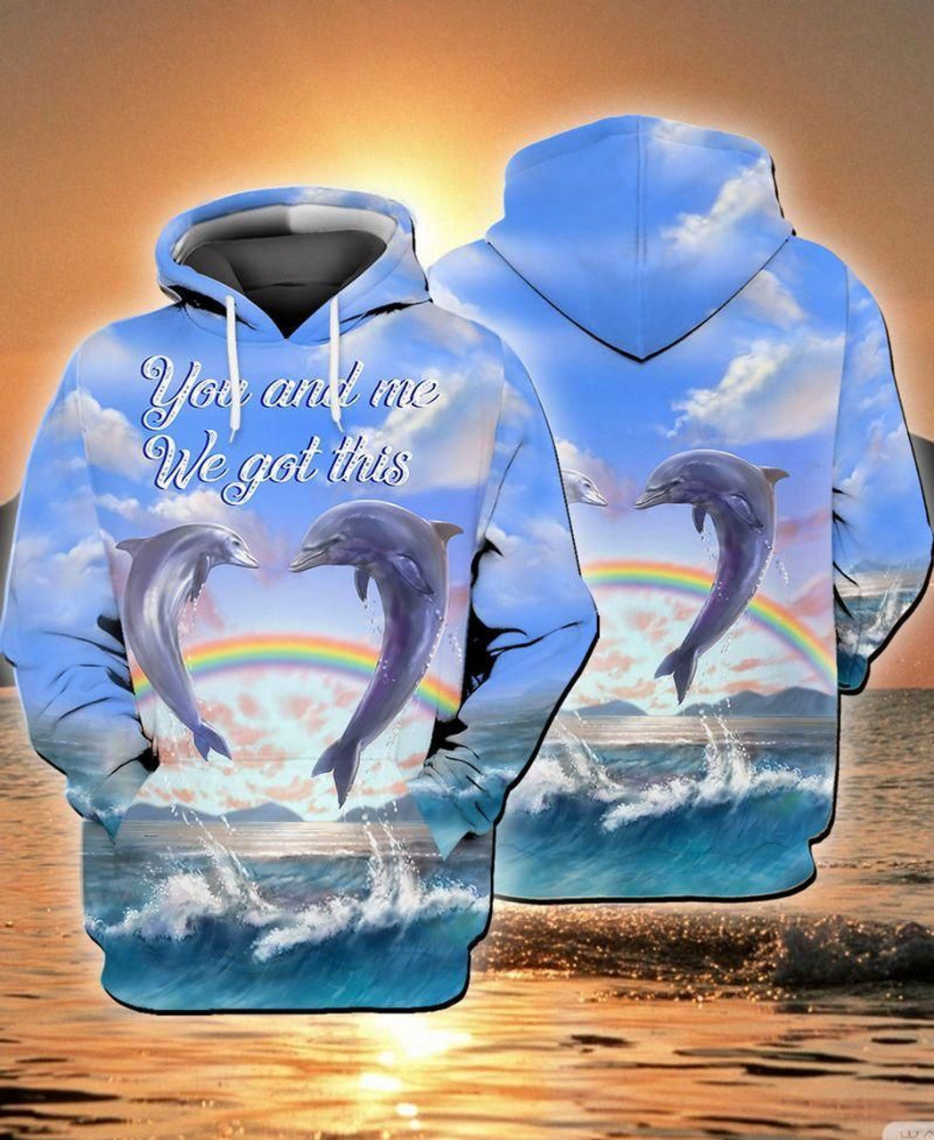 FUNSTUFFPRINT Fulprint Dolphin 3D Hoodie and Zip Hoodie