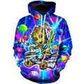 FUNSTUFFPRINT Dj Groot Galaxy 3D Hoodie and Zip Hoodie