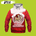 FUNSTUFFPRINT Dog Cairn Terrier Merry Christmas Dog Christmas 3D Hoodie and Zip Hoodie