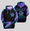 FUNSTUFFPRINT Dogs & Jeeps Purple 3D Hoodie and Zip Hoodie