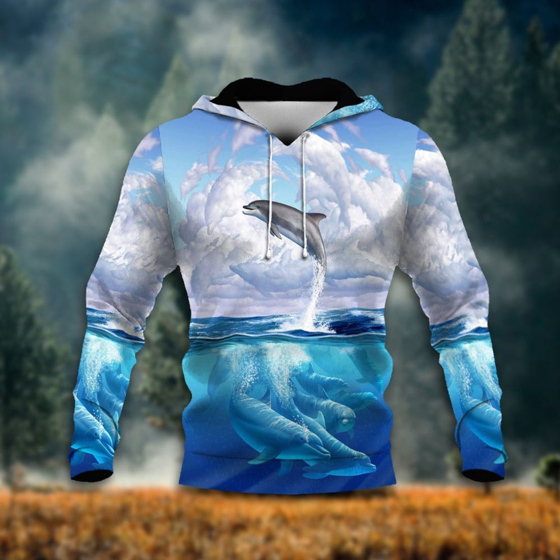 FUNSTUFFPRINT Dolphin 3D Hoodie and Zip Hoodie