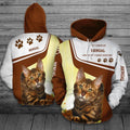 FUNSTUFFPRINT Dont Judge My Bengal Cat Paw 3D Hoodie and Zip Hoodie