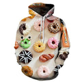 FUNSTUFFPRINT Donuts Dessert 3D Hoodie and Zip Hoodie