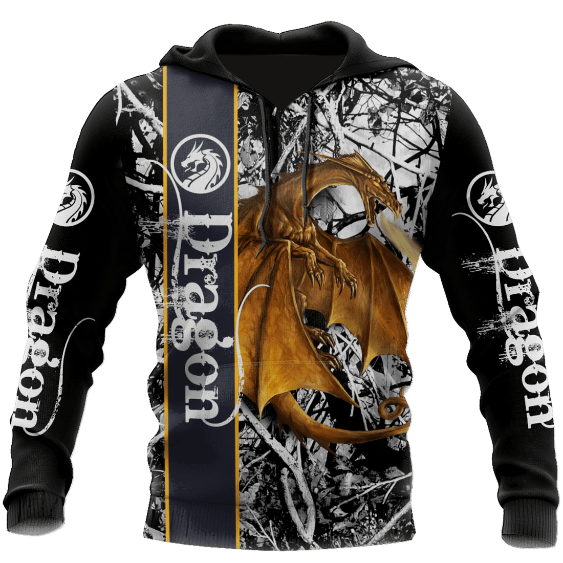 FUNSTUFFPRINT Dragon Pullover 3D Hoodie and Zip Hoodie
