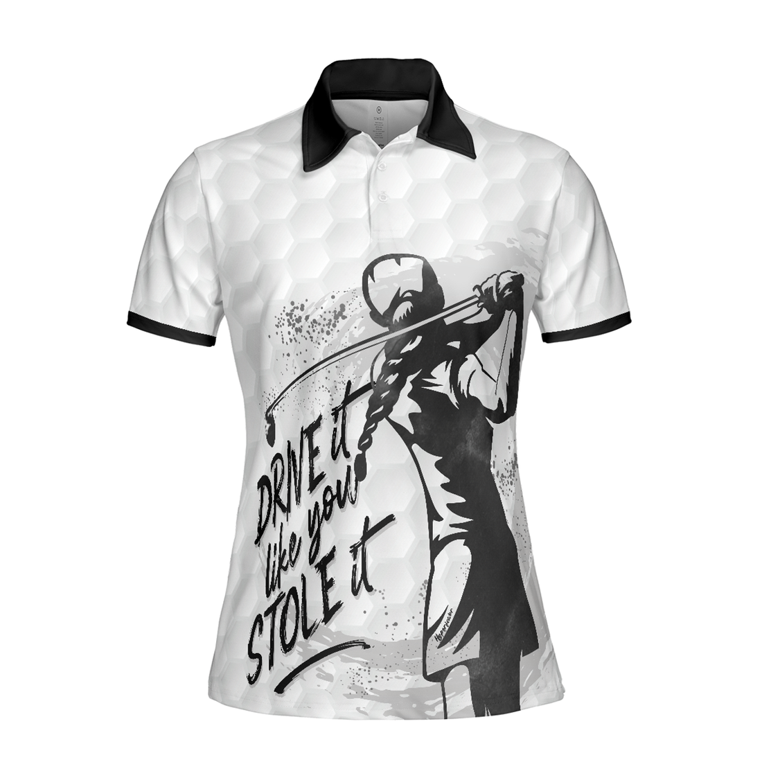 Drive It Like You Stole It Female Golfer Short Sleeve Women Polo Shirt