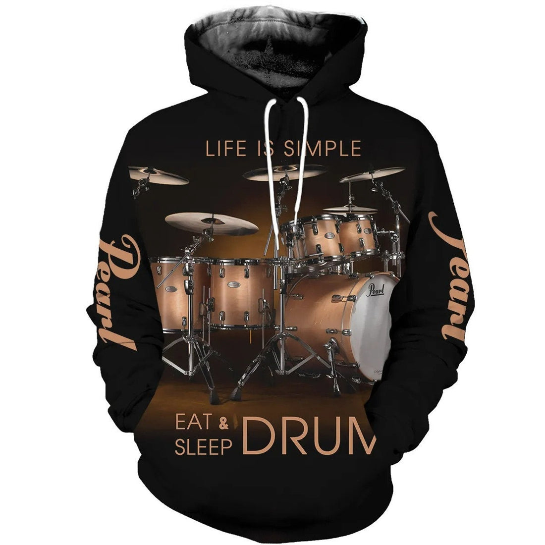 FUNSTUFFPRINT Drums 3D Hoodie and Zip Hoodie