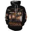 FUNSTUFFPRINT Drums 3D Hoodie and Zip Hoodie