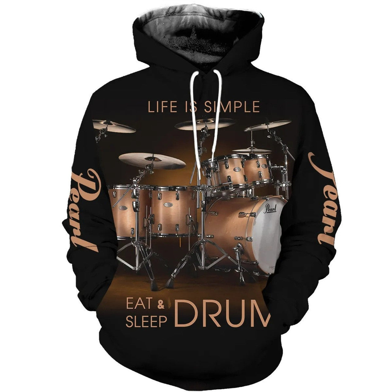 FUNSTUFFPRINT Drums 3D Hoodie and Zip Hoodie