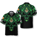 St. Patrick's Day Skull Hawaiian Shirt, St. Patricks Day Shirt, Cool St Patrick's Day Gift
