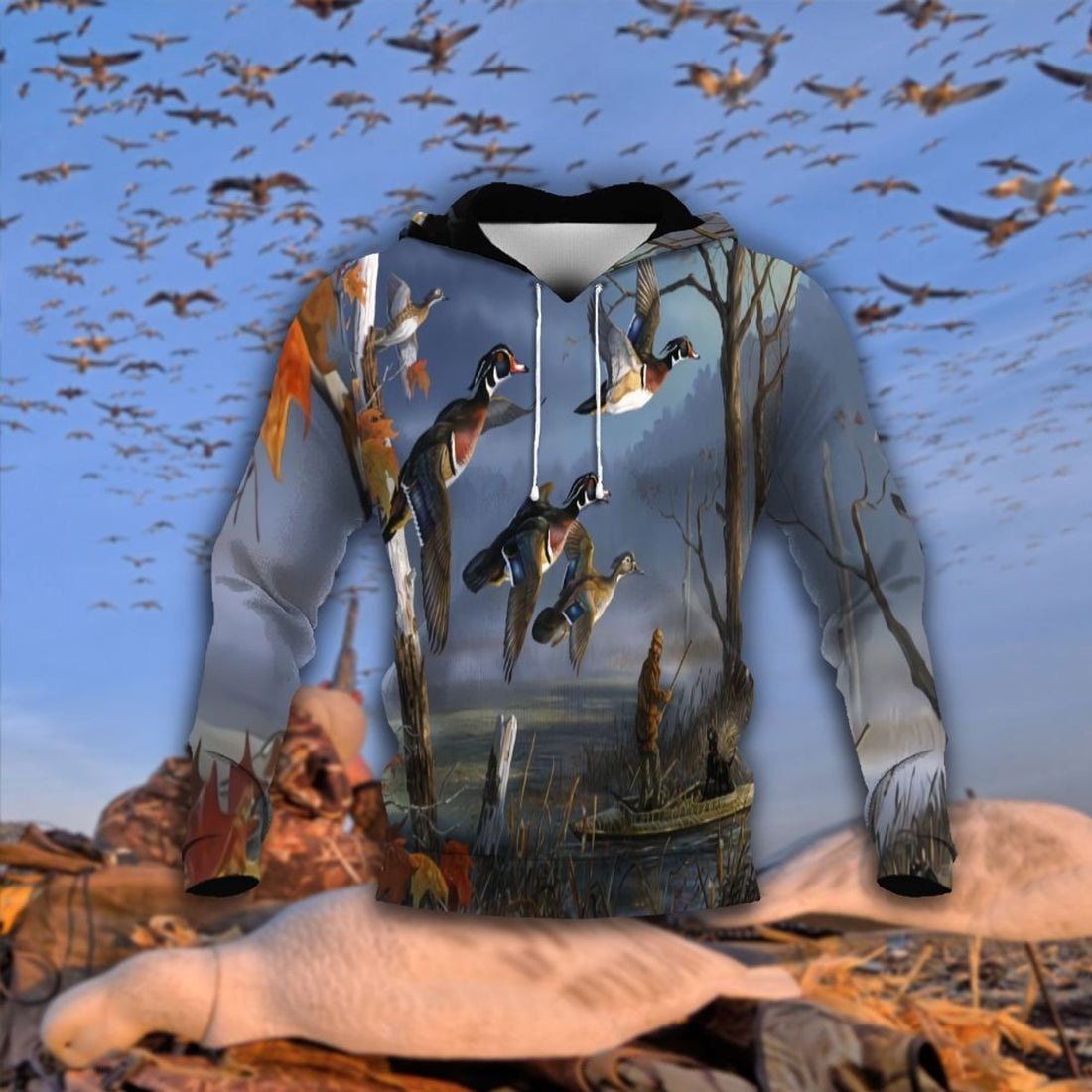 FUNSTUFFPRINT Duck Hunting Tthj Nvm 3D Hoodie and Zip Hoodie