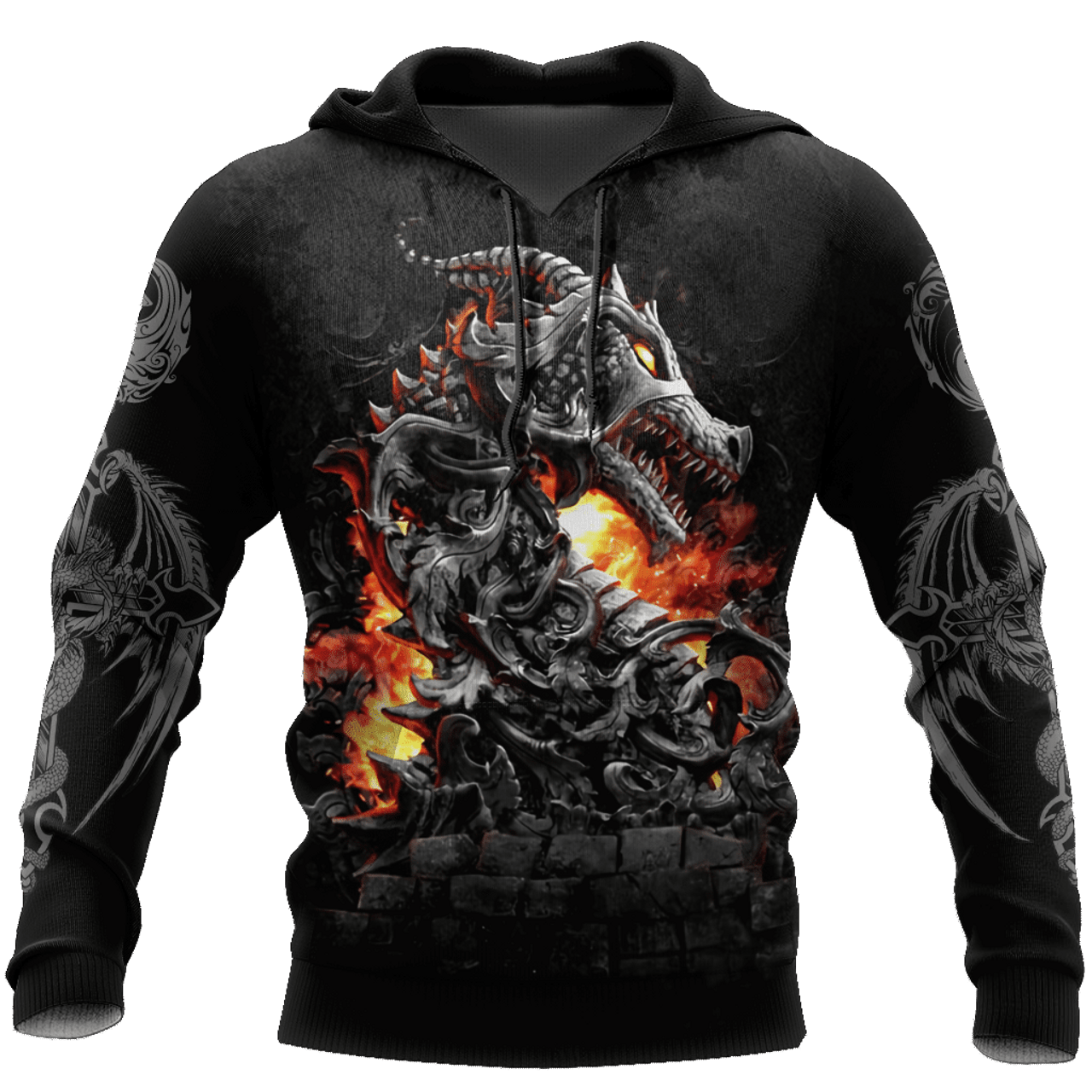 FUNSTUFFPRINT Dungeon Dragon 3D Hoodie and Zip Hoodie