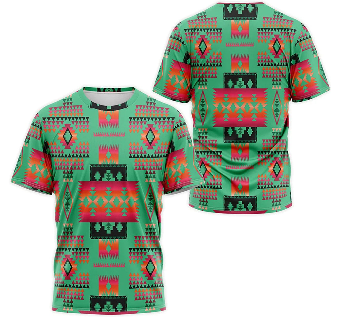 FUNSTUFFPRINT Personalized T-Shirt, Hoodie - Native American Geometric Aztec Indians Tribal Seamless Pattern 6 3D T-shirt