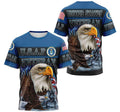 FUNSTUFFPRINT Personalized T-Shirt, Hoodie - Veteran Us Air Force Eagle American Flag 3D T-shirt