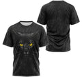 FUNSTUFFPRINT Personalized T-Shirt, Hoodie - Cat Yellow Eyes Face Hair 3D T-shirt