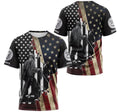 FUNSTUFFPRINT Personalized T-Shirt, Hoodie - Ironworker American Us Flag 3D T-shirt