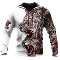 FUNSTUFFPRINT Lion Roar 3D All Over Printed Hoodie For Men White 3D Hoodie and Zip Hoodie