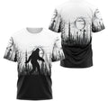 FUNSTUFFPRINT Personalized T-Shirt, Hoodie - Bigfoot Forest Night Moon 3D T-shirt