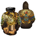 FUNSTUFFPRINT Egyptian Eye of Horus 3D Hoodie and Zip Hoodie