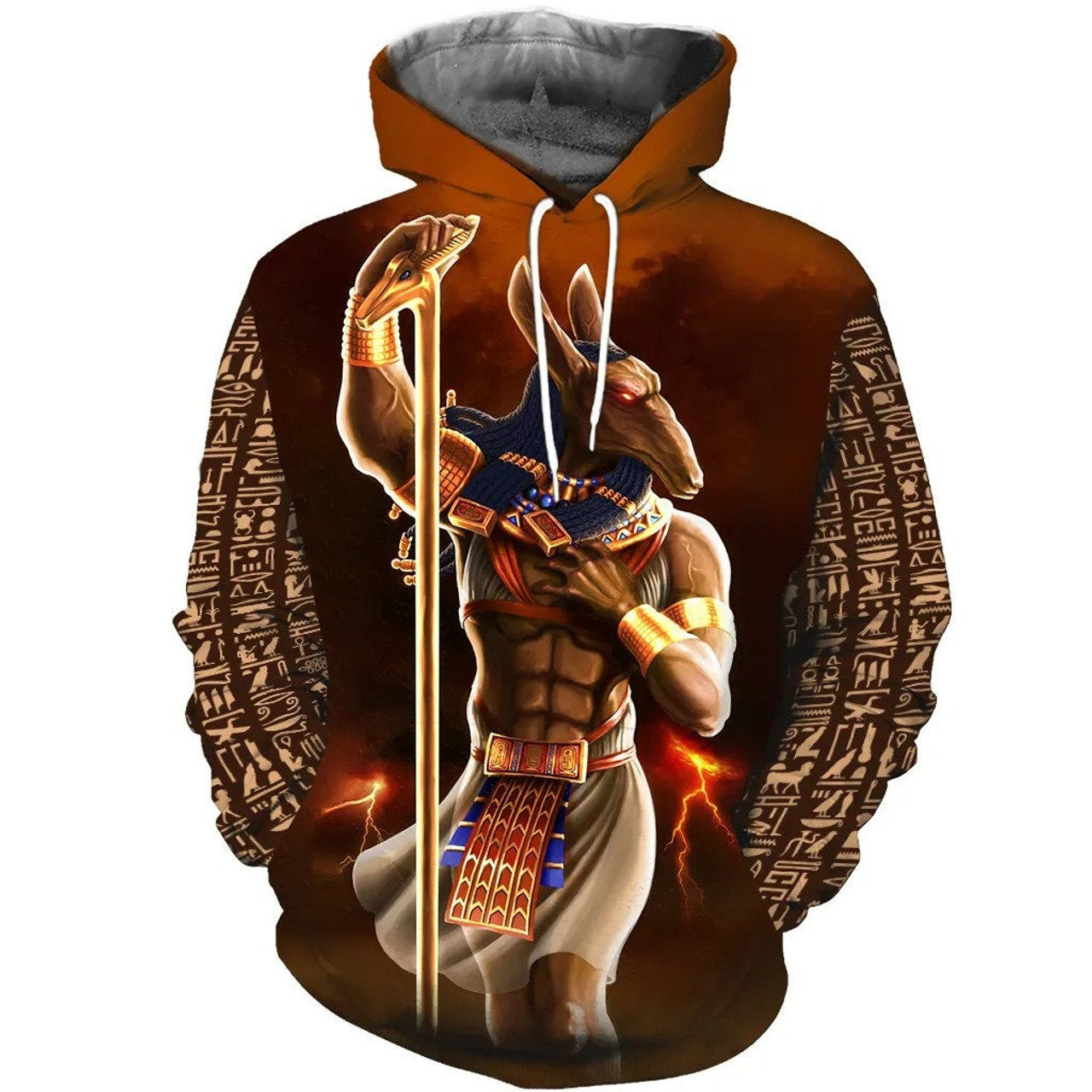 FUNSTUFFPRINT Egyptian God Set 3D Hoodie and Zip Hoodie