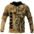 FUNSTUFFPRINT Egyptian Gods Ancient Anubis Tattoo 3D Hoodie and Zip Hoodie