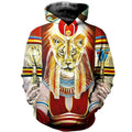 FUNSTUFFPRINT Egyptian Sekhmet God Gift 3D Hoodie and Zip Hoodie