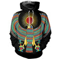 FUNSTUFFPRINT Egyptian Sun God Horus 3D Hoodie and Zip Hoodie