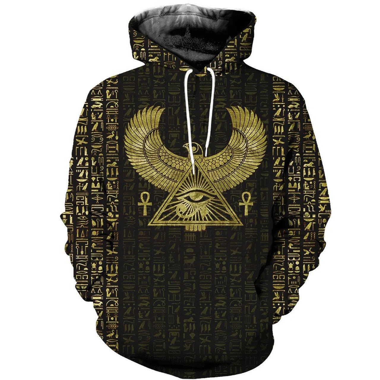 FUNSTUFFPRINT Eye Of Horus 3D Hoodie and Zip Hoodie
